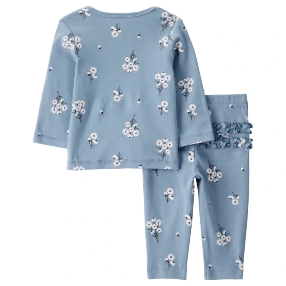 NWT Carter's Baby 4-piece Layette Set in Blue (Floral) Size 12M / 18M / 24M‎